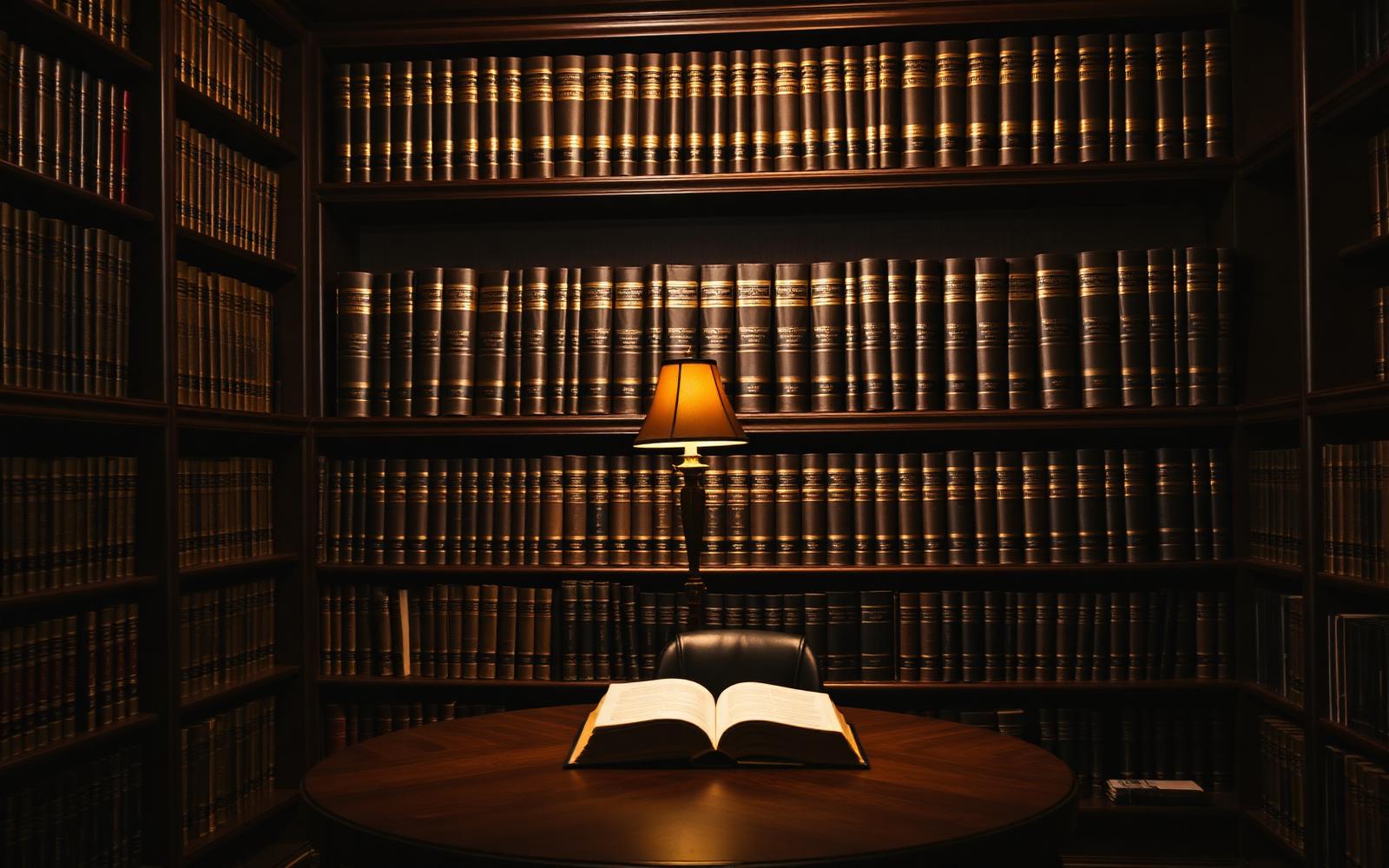 Law library at Kusimo-Frazier Law Firm